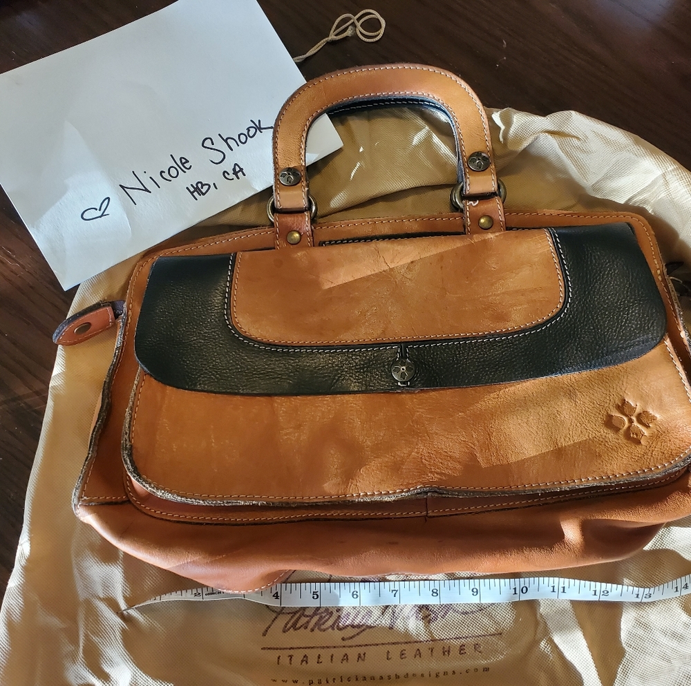 Patricia nash black and tan purse
